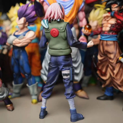 【C4 STUDIO】25.5cm/10.04 Inch Haruno Sakura Dual-Head GK Figure Standing Statue Collectible Model Toy Gift