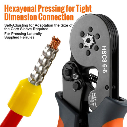 Crimper Cable Cutter Adjustable Automatic Wire Stripper Multifunctional Stripping Crimping Pliers Terminal Hand Tool