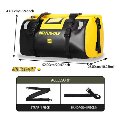 Motorcycle Waterproof Tail Bag Travel Outdoor Dry Luggage Roll Pack Bag 20 /40/66 Motorbike Luggage Backpack Motorcycle Seat Bag