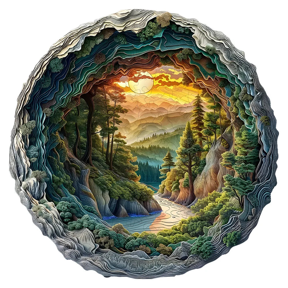 A Unique Animal Shaped Forest Cave Design 3D Wooden Puzzle - Adult Puzzle Toy - Stress Relieving Gift - Irregular Plywood Wooden