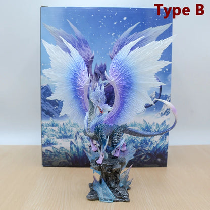 22cm Monster Hunter World Kirin Anime Figure Capcom Builder Creator's Model Glavenus/Dinovaldo/Velkhana Action Figure Doll Toys