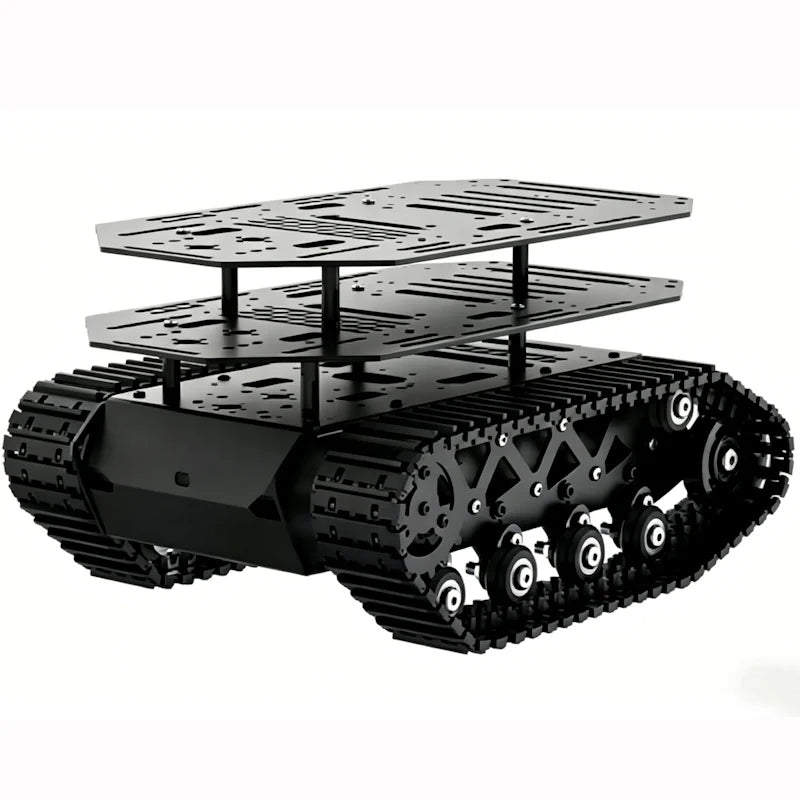 10KG Load Strong Shock Absorption Tank Chassis with Motor Suspension All Metal Tank Robot Kit Coding Motor Intelligent Robot Car