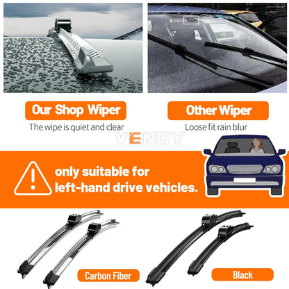 For Nissan GT-R GTR GT R R35 2007-2020 2008 2010 2013 2014 2015 2016 2018 2pcs Front Windshield Wiper Blades Windscreen Wipers