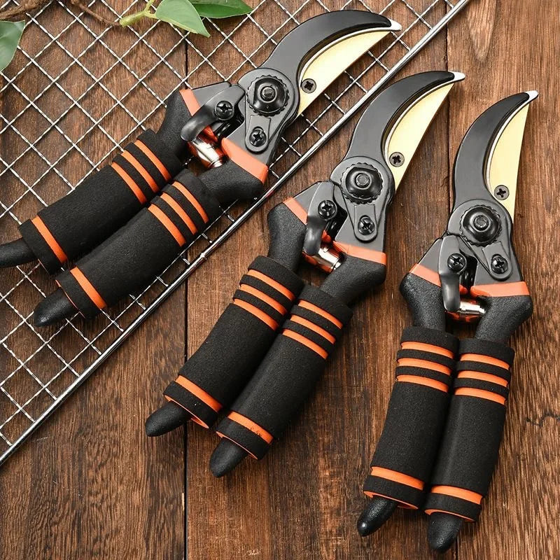 Steel Pruning Shears Labor Saving Garden Shears Heavy Duty Branch Cutter Tree Trimmer Gardening Tools