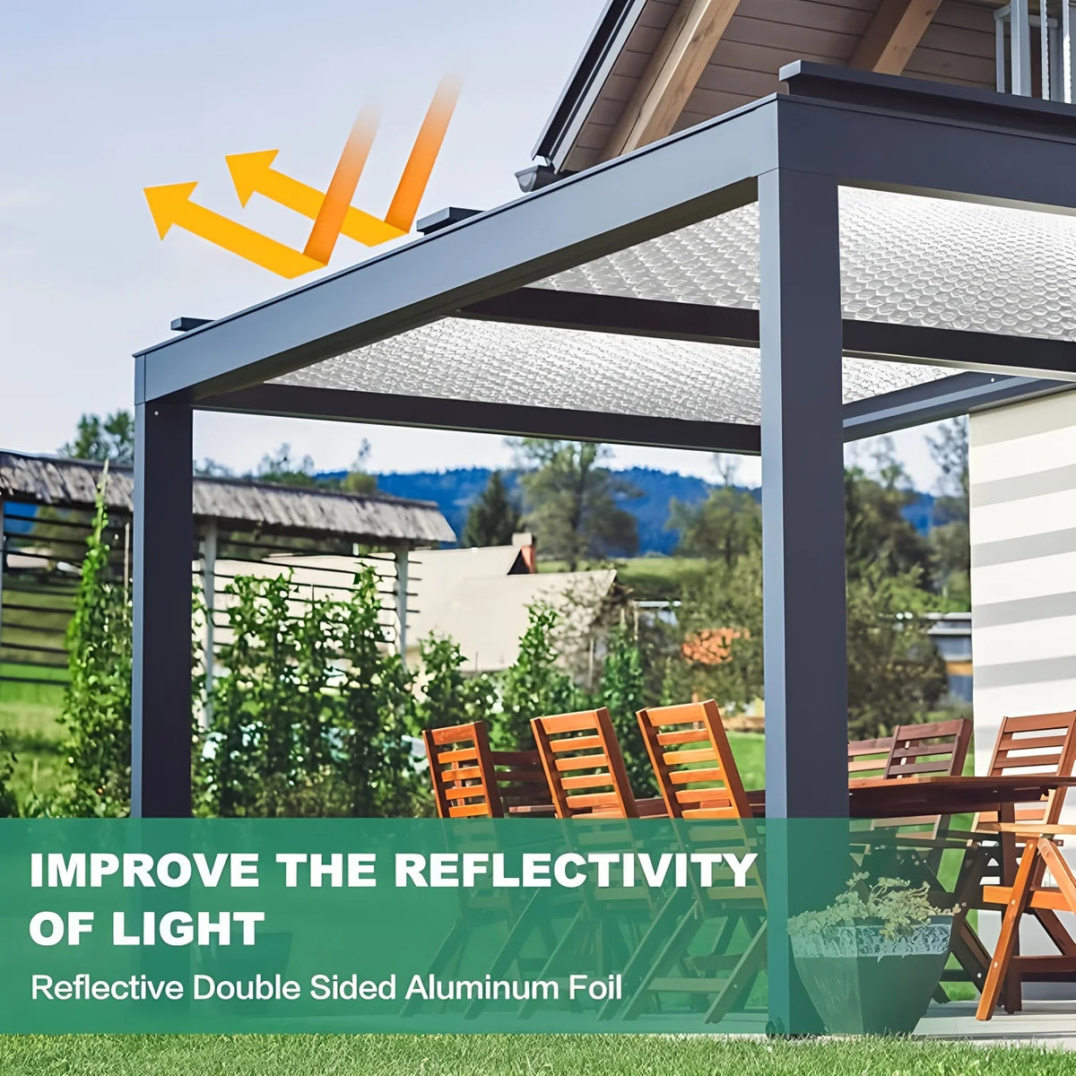 Reflective Insulation Foam Double Side Aluminum Bubble Sheet Thermal Heat Window Film RV Roof Radiant Barrier Glass Cover Foil