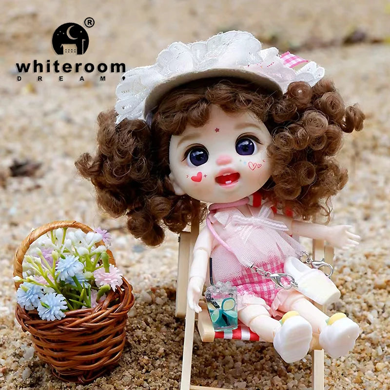 bjd doll Dolls for girls Labbu doll pocket mini blyth girl Doll Barbi cry Baby Rainbow Ball jointed doll Mobile phone Decoration