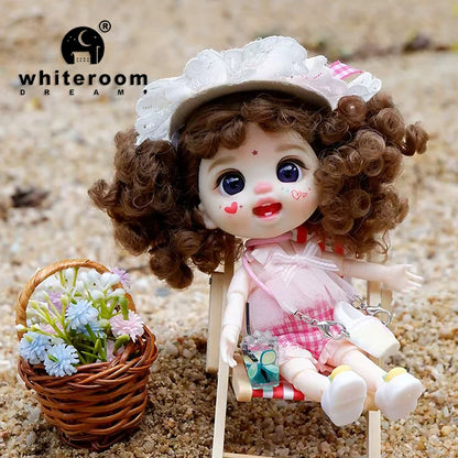 bjd doll Dolls for girls Labbu doll pocket mini blyth girl Doll Barbi cry Baby Rainbow Ball jointed doll Mobile phone Decoration