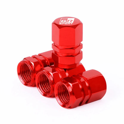 Car Wheel Tyre Tire Air Aluminum Alloy Valve Caps For Toyota GR Sport Gazoo Racing Yaris 86 Corolla Hilux Supra C-HR Accessories