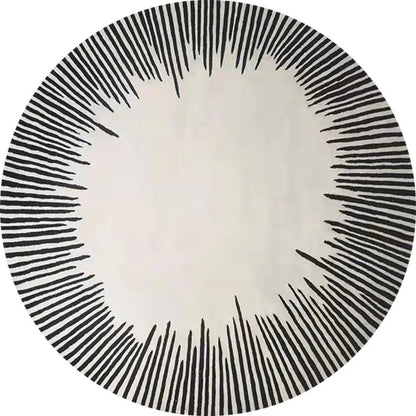 Home Thicken Non-slip Mat Modern Minimalist Carpets for Living Room Fluffy Soft Bedroom Decor Stripe Carpet Large Area Round Rug