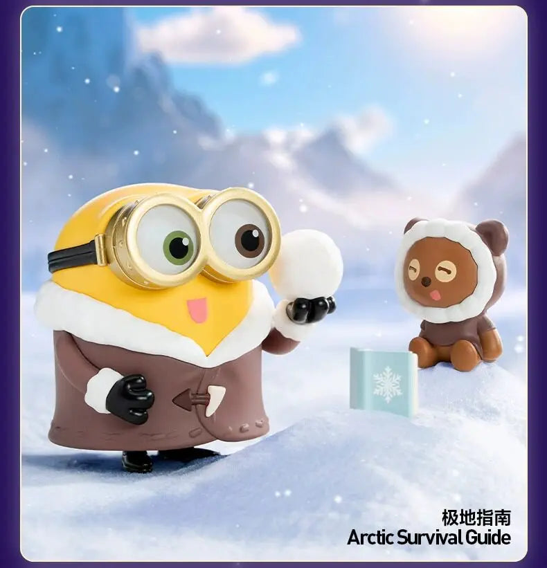 Original POP MART Minions Bedtime Stories By Bob And Tim Series Blind Box Anime Figure Mystery Box Desktop Toy Surprise Fan Gift