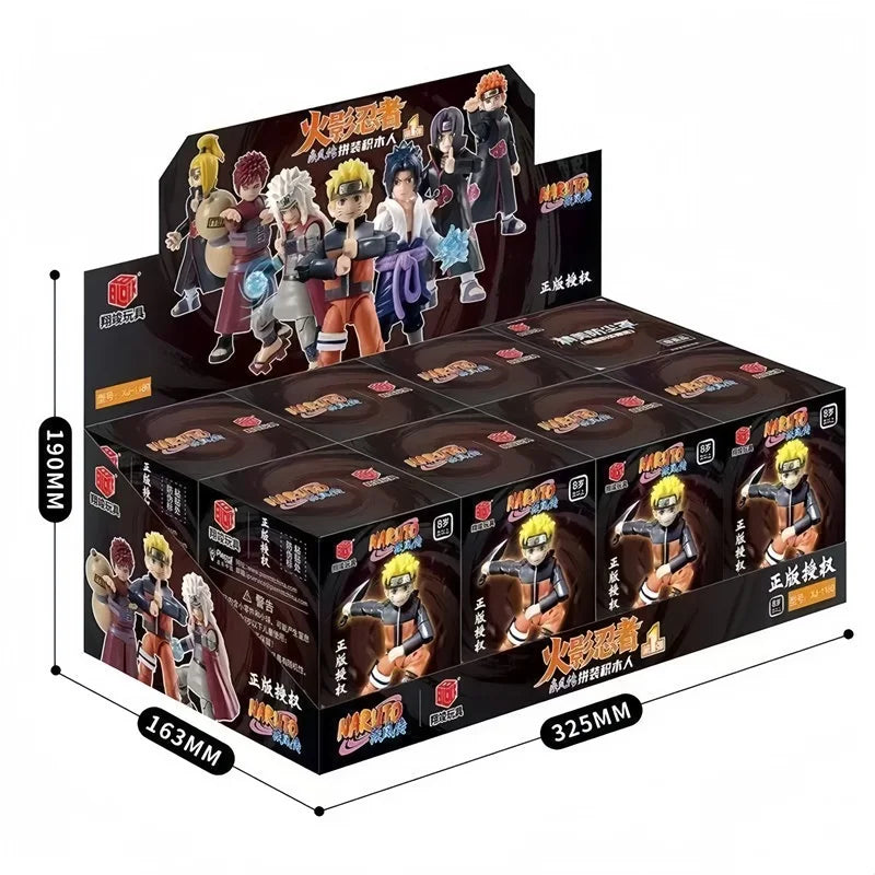 New Original NARUTO Building Blocks Toys Cartoon Anime DIY Assembled Figure Uzumaki Shippuden Action Model Toys Children Gifts