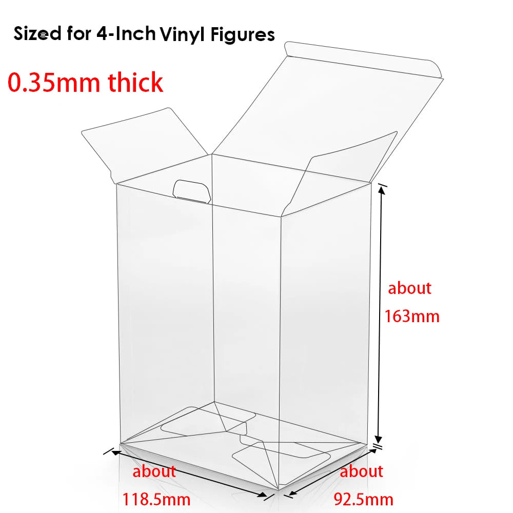 Protectors Case for Funko- 4" Inch Pop Vinyl Figures, Crystal Clear Protectors,Heavy Duty Display Box for Vinyl Figures Storage