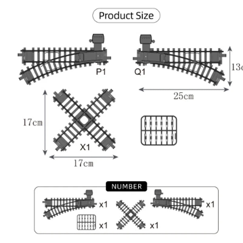 Vintage Steam Train Track Accessories Simulation Electric Train Model Retro Track Train Boy Toys Gift For Kids