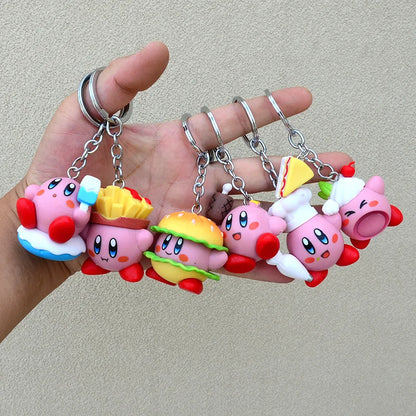Anime 12 Models Super Cute Kawaii Kirby Figures Keychain Portable Popular Models Anime Perfect Child Gift Toys