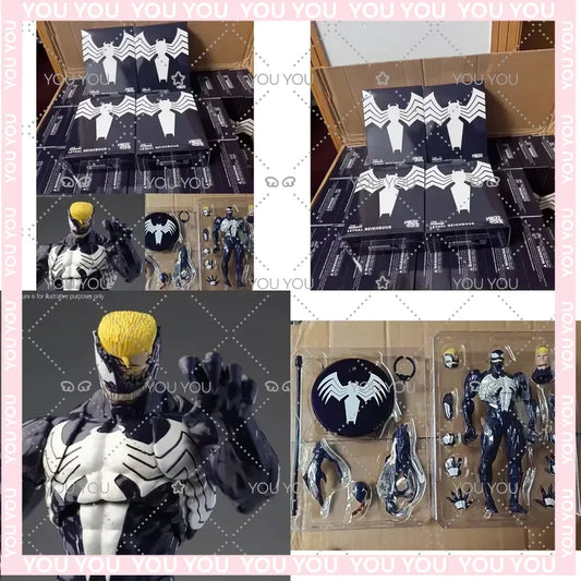 New Popular MESS TOYS Venom Lethal Neighbor Action Figure Spider-Man Marvel Collectible Model with Articulated Joints Gift