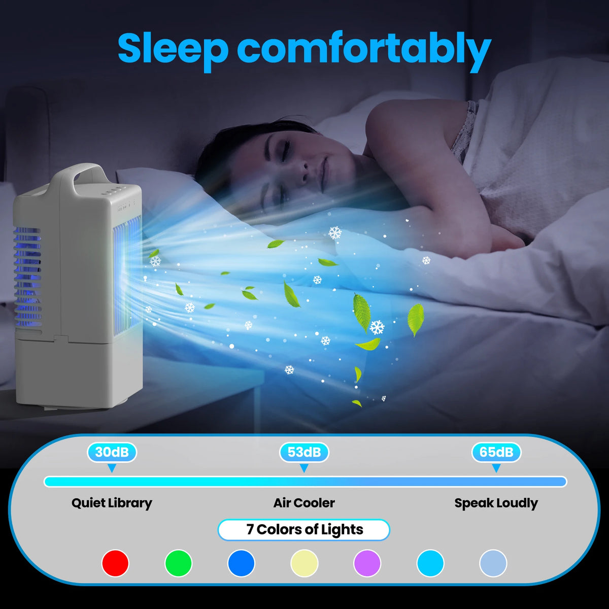 Small Electric Fan with Water and Ice Office Air Conditioning Fan Air-conditioning Fan Desktop USB Portable for Home Bedroom