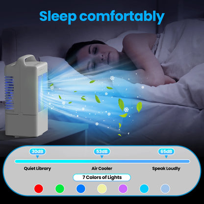 Small Electric Fan with Water and Ice Office Air Conditioning Fan Air-conditioning Fan Desktop USB Portable for Home Bedroom