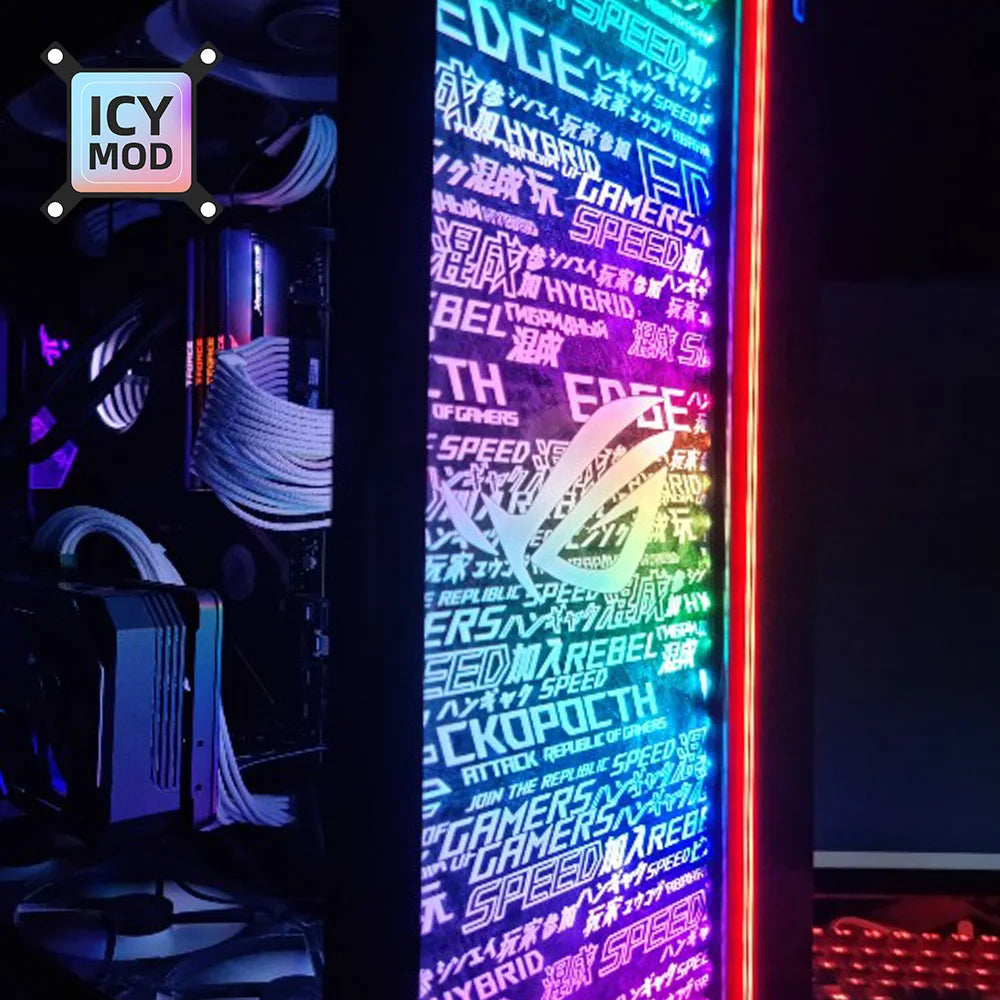Infinity RGB Panel Infinite 3D PC Case Lighting Plate Custom Chassis Decoration GPU Backplate DIY Gamers Transperant AURA MOD