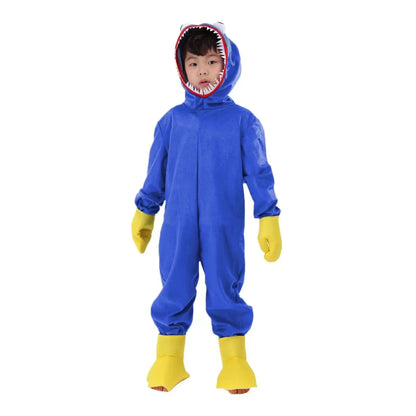 Boys Huggy Wuggy Costume for Kids Playtime Costume With Headpiece for Halloween Cosplay Costumes
