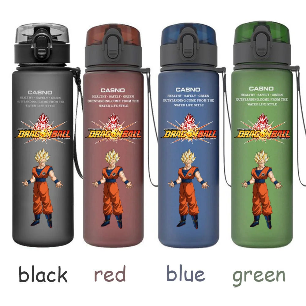 560ML Dragon Ball Water Cup Children Portable Plastic Goku Vegeta Bulma Cartoon Outdoor Large Capacity Sport Water Bottle Gift