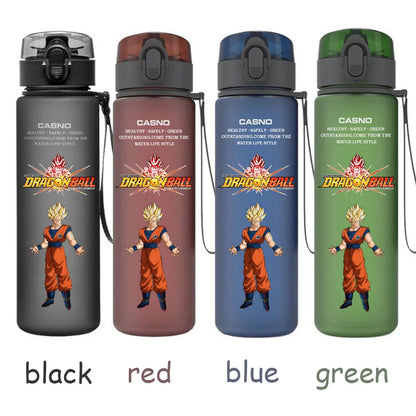 560ML Dragon Ball Water Cup Children Portable Plastic Goku Vegeta Bulma Cartoon Outdoor Large Capacity Sport Water Bottle Gift