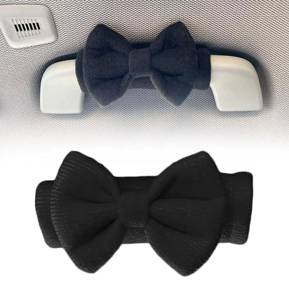 Bow Tie Car Handle Protector Cover Cute Car Roof Armrest Cover Car Roof Handle Protective Cover Butterfly Bow Roof Armrest Cover