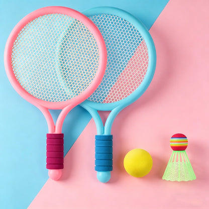 Children's badminton tennis racket exercise reaction ability beginners family outdoor beach tennis kindergarten baby parent-chil