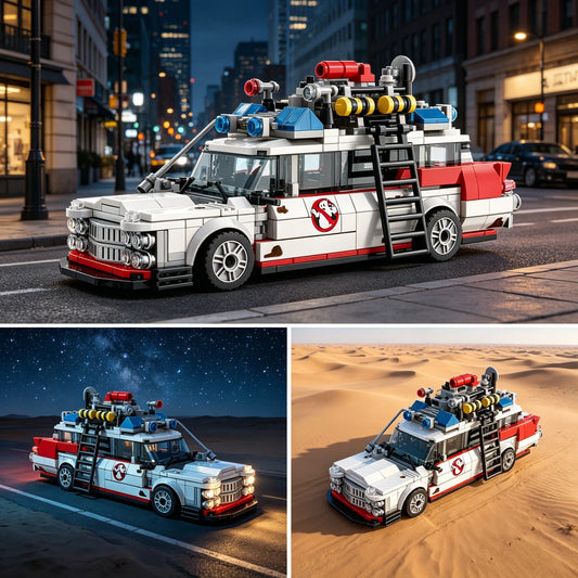 Technical GHOSTBUSTERS ECTO-1 Sets Building Blocks Kit STEM Educational Birthday Gift for Boys Model Assembly Project
