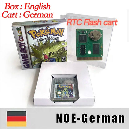 pokémon Prism USA ESP NOE Version RTC Flash Cart GBC Game Cartridge Video Game Rom Hack English Spanish German