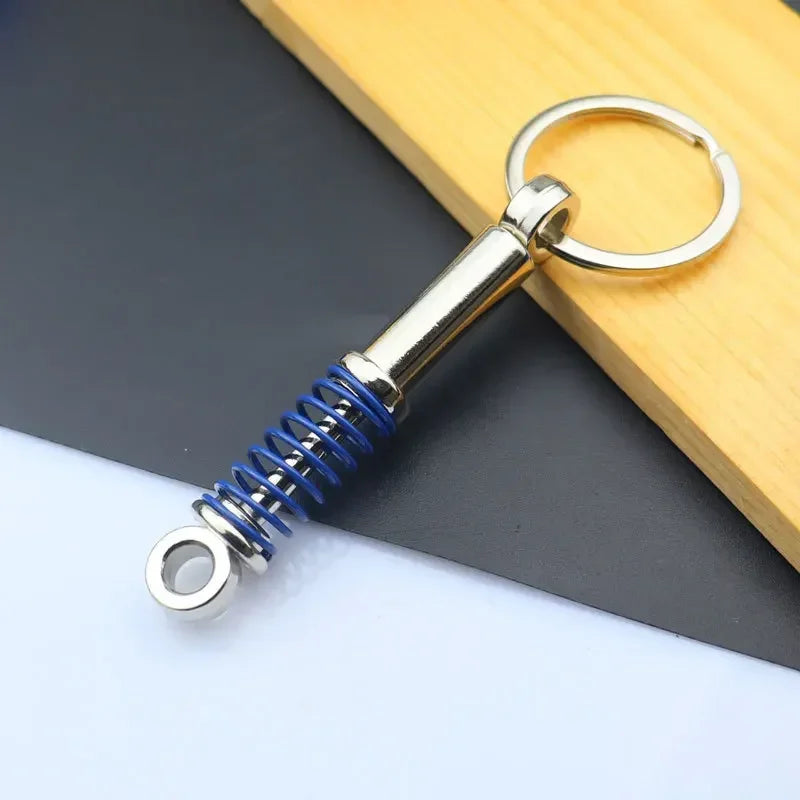 Metal Mini Car Auto Creative Wheel Keychain Parts Auto Enthusiast  Accessories KeyKeyring Ring Chain for Men Woman Lover Gift