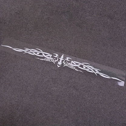 1PC Laser Reflective Wing Stripe Decal - 98.5x11.8cm Vinyl Sticker for Car Exterior (Cool Totem Design, Waterproof)