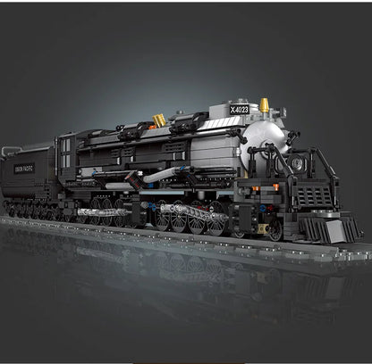 Building blocks Urban transportation series BIGBOY Steam train model assembled  toys 1608pcs