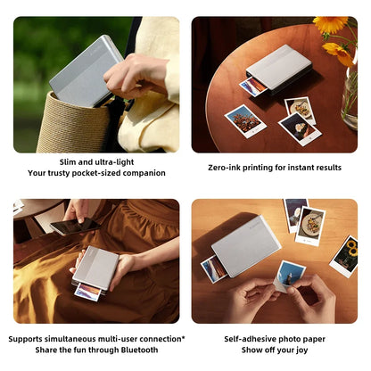 Global Version Xiaomi Mi Portable Photo Printer 1S Bluetooth 5.2 ZINK Inkless Technology Wireless Printing 8 Filters Mi Home