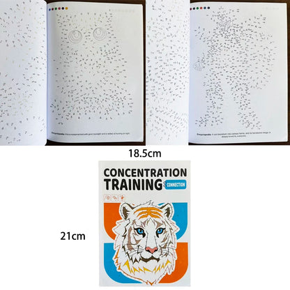 Pen Control Training Children's Drawing By Connecting Lines Drawing Points and Connecting Lines Fun Activity Book 48 Color Pages