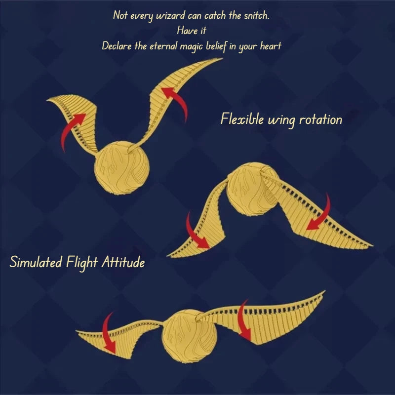 【Stock】Harry Potter Golden Snitch Openable Figure With Ring Ornament Movie Peripheral Toy Christmas Halloween Gift For Fans