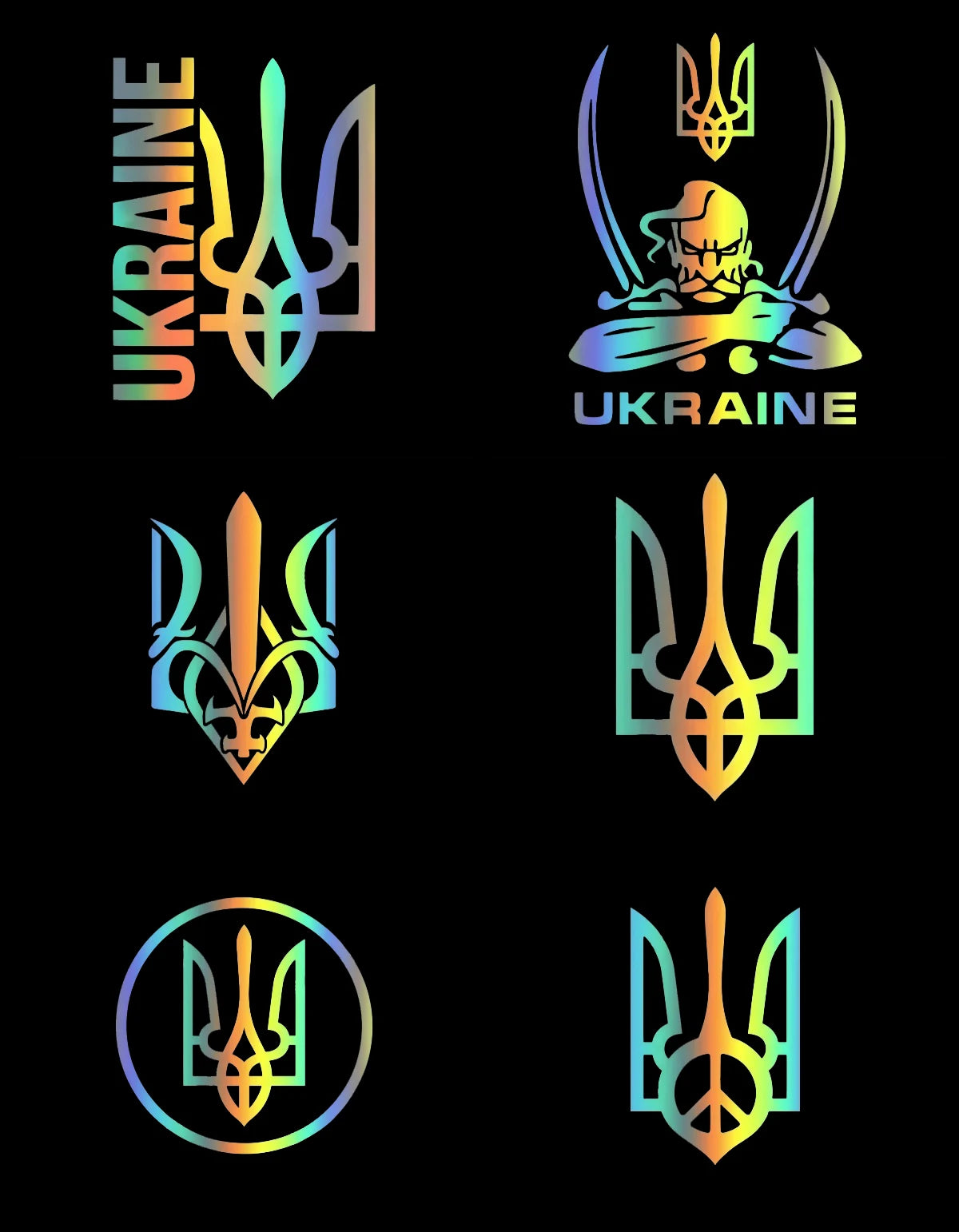 Ukraine Трезубец Тризуб Whole Body Waterproof Vinyl Car Sticker Decal Car Accessories Decor Pegatinas Para Coche