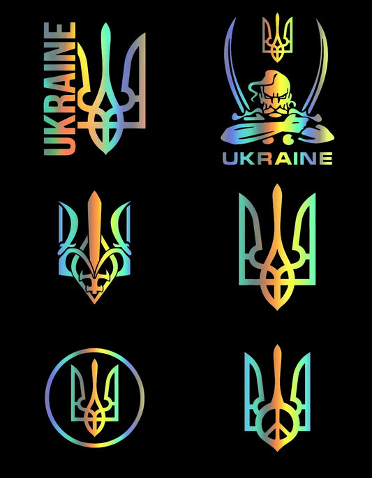 Ukraine Трезубец Тризуб Whole Body Waterproof Vinyl Car Sticker Decal Car Accessories Decor Pegatinas Para Coche