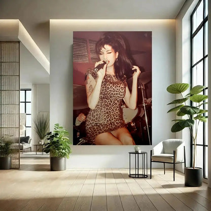 Singer Amy Winehouse Poster Classic poster and wall art prints are suitable for living rooms, bedrooms,and home