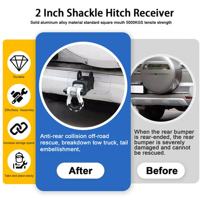 18000 Lbs 2 inch Shackle Hitch Arm Receiver Towing Trailer Tow Hitch Trailer Hooks Tow Bar For SUV