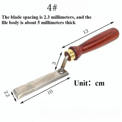 White Steel Flat Bottomed File Wooden Groove Polishing Special High Foot File Knife Set Woodworking Handmade Fine Polishing File