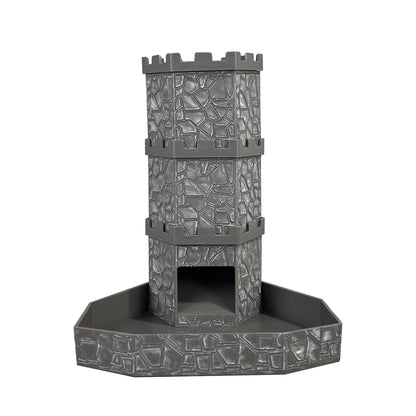 Bricks Castle Dice Tower  Dice Rolling Tray Tower - Perfect for D&D Game RPG and Tabletop Gaming Best Gift