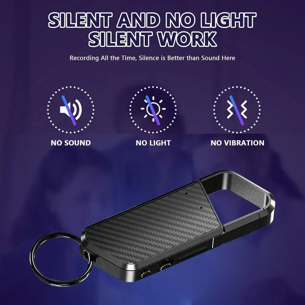 128GB Keychain Sound Activated Voice Recorder Key Hook Mini Dictaphone Voice Audio Recording Espia 8-64G Noise Reduce MP3 Player