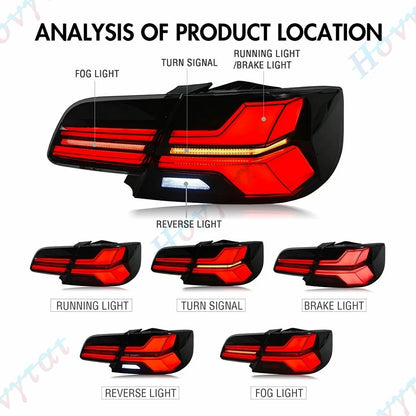 Pair LED Taillights For BMW 3 Series E92 M3 Coupe LCI 316i 318i 320i 325i 2006 - 2012 Taillamp Rear Lamp Brake Fog Signal Light