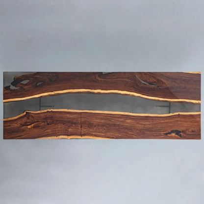 Waterfall epoxy resin wooden coffee table rosewood coffee table live edge epoxy resin coffee table
