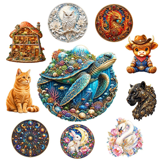 Fantasy Animals Style Flat Wooden Puzzle Gift Toy Gift For Teen KidIdeal Gift for Holidays and Celebrations