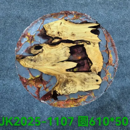 Stunning Epoxy Resin Live Edge Wood Table, Unique Handmade Art Piece for Dining Room, Office, Natural Wood and Resin ,Customized