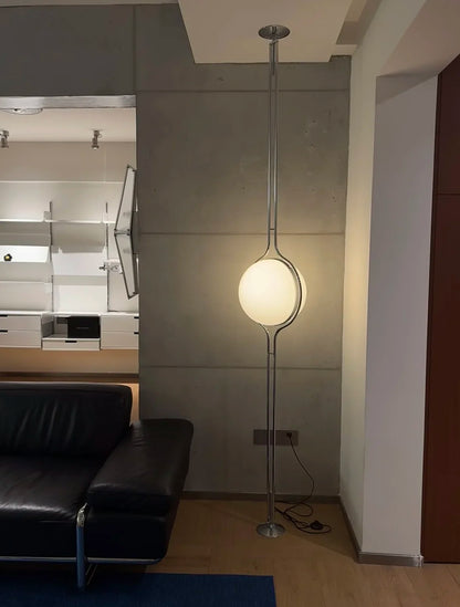 Modern White Yellow Acrylic Ball Shade Chrome Standing Floor Lamp,Hotel Living Room Bedroom Bedside Art Deco Table Lighting