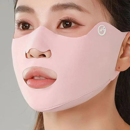 New Breathable Ice Silk Mask Washable Anti-UV Riding Face Mask Dustproof Anti-sun Mask Gift