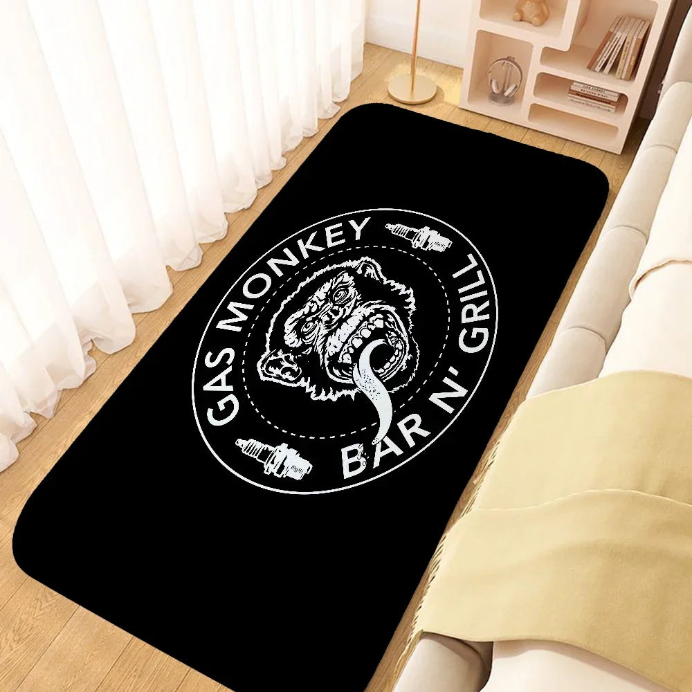 G-Gas Monkey Decor Carpets for Living Room Non-slip Rug Welcome Rugs Home Bedroom Bedside Soft Floor Mat Kitchen Front Doormat