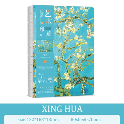 A5 Notebook Ukiyoe & Famous Painting Series Cover,80sheets/Book Writing Diary Recording Life Office Study Note Supplies CS-058